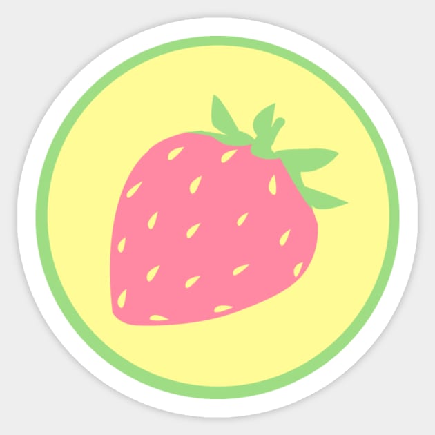 strawberry circle Sticker by baeb
